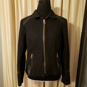 Jones New York Zippered Black Jacket Size 10